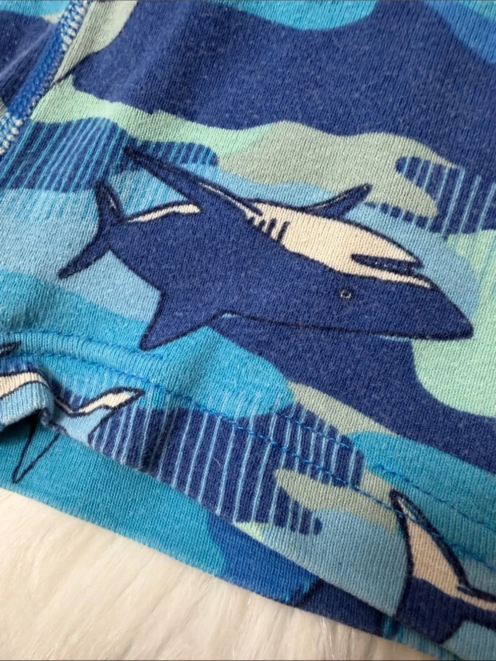 Hanna Andersson 100% Organic Cotton 2 Piece Shark Pajamas